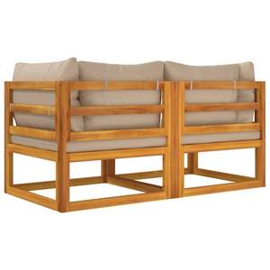 Sofá esquinero color taupe para jardín - Product Image 6