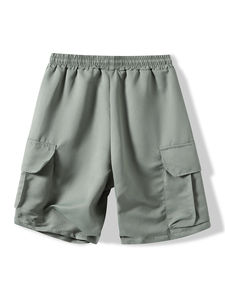 Pantalones Cortos Cargo Casuales de Verano para Hombre, Estilo Vintage, Personalizables con Impresión de Logotipo, Cierre Elástico a Media Cintura, Tallas XS a 2XL, Tela de Lana Peinada - Product Image 3