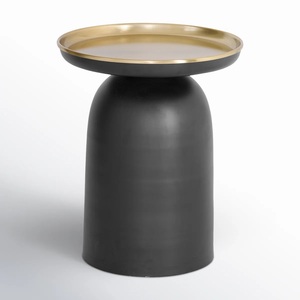 Mesa Auxiliar de Lujo con Bandeja Superior, Base de Pedestal Esculpido, Superficie Elevada y Silueta Contemporánea Audaz para Bares - Product Image 4