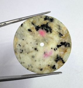 Natural Black & <b>White</b> Marble 30mm 1mm Round Handmade Customizable Size/Thickness/Hole Gemstone <b>Watch</b> Dial Face a K Gems - Product Image 1