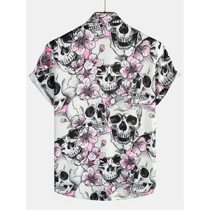 Camisetas hawaianas con estampado de sublimación, camisas de manga corta con botones informales, respetuosas con el medio ambiente, venta al por mayor - Product Image 2