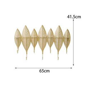 Decorative Leaves Iron Wall Hanger Aureate Finished <b>Coat</b> <b>Hook</b> for Bathroom Home Improvement - Product Image 3