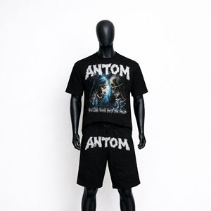 ชุดเซ็ตเสื้อยืดแขนสั้นและกางเกงขาสั้นพิมพ์ลายโลโก้ตามสั่ง สำหรับฤดูร้อน ผู้ชาย ชุด 2 ชิ้น แห้งเร็ว ระบายอากาศดี สวมใส่สบาย - Product Image 3