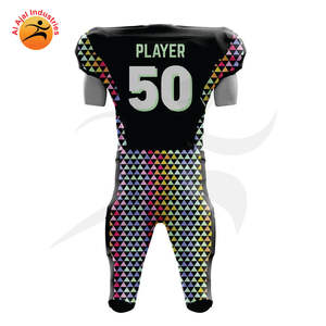 Maillot de football en mesh respirant personnalisé pour promotions, tenue de football, design avec nom d'équipe de club, 100 % polyester, maillot de football américain - Product Image 3