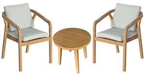 OEM personalizable ligero de madera de acacia Patio mesa de comedor duradero minimalista muebles de exterior formas opcionales para - Product Image 6