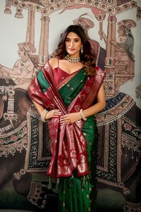 Drape <b>Yourself</b> in Elegance Make Every Moment Royal Indulge in Timeless Grace Saree Silk Nett Fabric Heavy Premium Soft Silk - Product Image 4