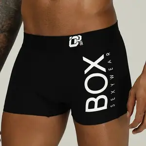 ORLVS บุรุษนักมวยเซ็กซี่ชุดชั้นในนุ่มยาว Boxershorts ผ้าฝ้ายกางเกงชายกางเกง 3D กระเป๋ากางเกงขาสั้นภายใต้สวมใส่กางเกงสั้น