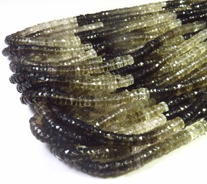 Cuentas de Cuarzo Ahumado Marrón Natural, Forma de Disco Plano Heishi, Facetadas, 6mm, Hilo de 16 Pulgadas, Cuentas de Piedras Preciosas de Alta Calidad para Joyería DIY - Product Image 3