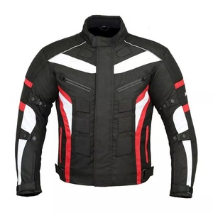 เสื้อแจ็คเก็ตมอเตอร์ไซค์ผู้ชาย สีดำ แดง ขาว แขนยาว กันลม ใส่ได้ทุกฤดู - Product Image 1