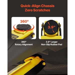 Martinetto idraulico da officina a basso profilo in alluminio e acciaio da 1,5 tonnellate con doppio pistone e pompa a sollevamento rapido per auto - Prodotto per Abarth - Product Image 6