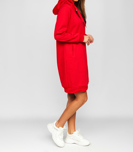 Custom Women Winter Casual <b>Long</b> <b>Hoodie</b> Pullover Sweatshirt 200g Premium Cotton OEM ODM Wholesale Manufacturing Service - Product Image 2