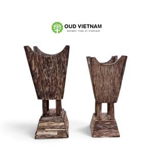 Brûleur de Bakhoor en Bois d'Agar Vietnamien Fait Main - Décoration d'Aromathérapie en Bois Naturel - Product Image 4