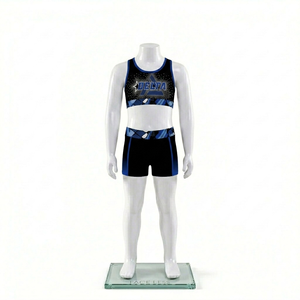 Vestidos de Práctica de Animadoras para Niñas de Alta Calidad Personalizables, Conjunto Elegante de Spandex/Algodón con Impresión por Transferencia de Calor - Product Image 3