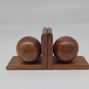 Sujetalibros de madera en oferta, diseño moderno minimalista, soporte para libros de madera maciza, sujetalibros decorativos para estantería, acabado en madera natural, nuevo. - Product Image 4