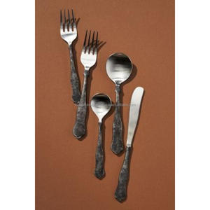 ช้อนส้อมรับประทานอาหารเย็นเครื่องใช้บนโต๊ะอาหารทันสมัยเป็นมิตรกับสิ่งแวดล้อมดีไซน์วินเทจคลาสสิกหรูหราทำด้วยมือ - Product Image 5