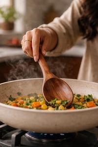 Natural Wooden Spoon Set for Cooking Eco Friendly Mango Wood Kitchen Utensils Wholesale Bulk Pack - Product Image 2