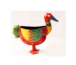 Adorno Decorativo con Forma de Pato de Hierro Multicolor para Decoración del Hogar, Patio, Oficina y Balcón, Venta al por Mayor - Product Image 1