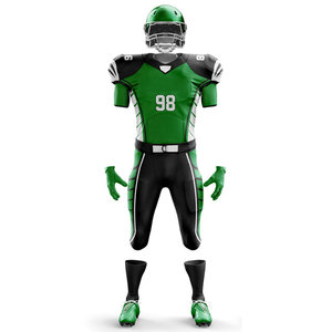 Ensemble de vêtements de sport personnalisable en Spandex/Coton, haute qualité, design multicolore par sublimation intégrale, uniforme de football américain - Product Image 2
