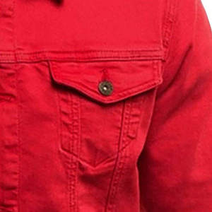 เสื้อแจ็คเก็ตยีนส์วินเทจสำหรับผู้ชาย OARH INT INDUSTRY MAS-1206 2026 รุ่นพรีเมียม ผ้าฝ้ายระบายอากาศดี ติดกระดุม ปักโลโก้ด้านหน้า ผลิตตามสั่ง - Product Image 3