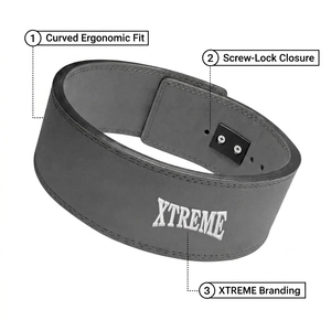 Ceinture de musculation en gros, ceinture de levage réglable pour haltérophilie, ceinture de musculation en cuir pour soulevé de terre, équipement de fitness pour la gym - Product Image 2