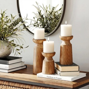 Wooden <b>Candle</b> Holders Natural <b>Pine</b> <b>Candle</b> Holder Suitable for <b>Candles</b> Table Top Decorations Wooden Candlesticks - Product Image 5