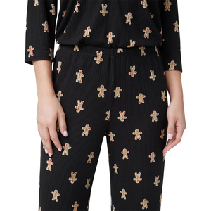 Conjunto de Pijama Térmico de Satén para Mujer, Diseño Nuevo de Otoño, Cintura Elástica, Corte Holgado, Camisa y Pantalones con Logotipo Frontal - Product Image 4