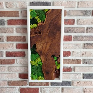 Decoración de pared de madera con textura de musgo, arte de madera premium, decoración biófila para interiores, arte de pared elegante inspirado en la naturaleza. - Product Image 6