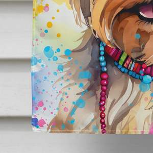 Yorkshire Terrier Hippie gran porche poste decorativo patio Banner Multicolor colgante de pared poliéster casa tamaño ilustraciones Multicolor - Product Image 4