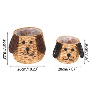 Cute Dog Shaped Natural Rattan <b>Storage</b> <b>Baskets</b> For Children's <b>Toy</b> <b>Storage</b> Woven <b>Basket</b> Eco-Friendly Design - Product Image 2