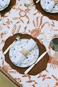 Sets de table ronds en rotin faits à la main, tapis de table tissés bohèmes, couleur naturelle, tapis décoratifs pour la maison - Product Image 5