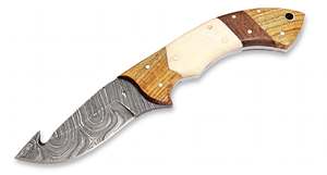 Handcrafted Patterned Steel Ornate Utility <b>Craft</b> <b>Tool</b> Segmented Bone Wood Handle Executive Display Piece - Product Image 2
