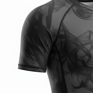 Camiseta de compresión sublimada de alta calidad, transpirable, con costuras reforzadas, para MMA, BJJ, surf y entrenamiento, personalizable. - Product Image 5