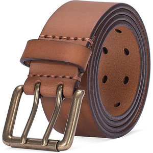Cinturón de Cuero Genuino Reversible Marrón Cognac de 3.5cm de Ancho con Hebilla de Acero, Ecológico, Impermeable, Ajuste Personalizado, Casual y Formal - Product Image 1