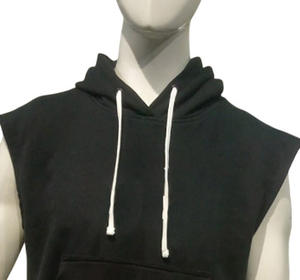 Camiseta sin mangas con capucha para hombre, de alta calidad, transpirable, de algodón, felpa francesa, con bolsillo, para verano, para hacer ejercicio. - Product Image 2