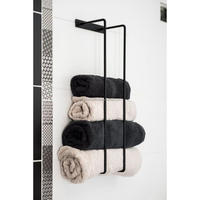 Tige de fer serviettes organisateur support mural porte-serviettes salle de bain Spa salon multifonction porte-serviettes support noir blanc