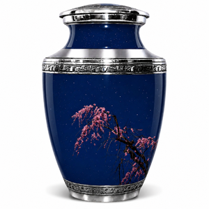 Urne funéraire Arbre de Vie Cosmique avec motif Galaxie Magique, design Planètes Célestes et élégants accents gravés en argent - Product Image 6