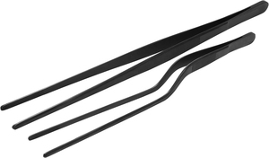 Pinzas Metálicas Azules, 2 Piezas, Extra Largas, Rectas y Curvas, Utensilios Culinarios para Emplatar, Cocinar y Decorar Alimentos - Product Image 6