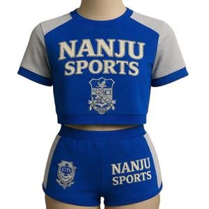 Nouvelle Collection 2025 – Ensemble Sportif Homme Nanju Personnalisé : Short et Haut Court d'Été Noir et Gris, Col Rond, Respirant, Tricoté, Écologique 100% - Product Image 5