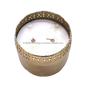 Customized Gold-Plated Metal Candle <b>Jar</b> for Home <b>Decor</b> Luxury Wedding Christmas New Year & Ramadan Soy Wax Paraffin Wax - Product Image 5