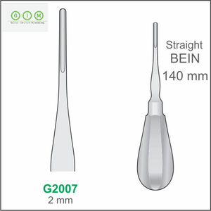 เครื่องมือถอนรากฟันปลายตรง ขนาด 3.0 มม. ทำจากสแตนเลส 420 ด้ามจับแบบกลวง ยาว 140 มม. สามารถนึ่งฆ่าเชื้อและนำกลับมาใช้ใหม่ได้ - Product Image 5
