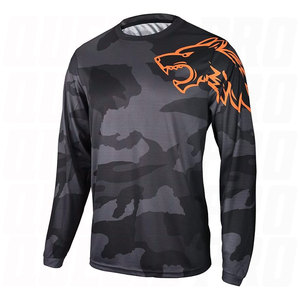 Maillots de vélo de montagne pour hommes à manches longues, jersey de motocross tout-terrain, séchage rapide, évacuation de l'humidité, respirant et léger - Product Image 1