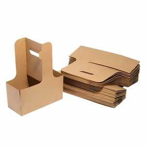 Portavasos de Papel Kraft con Asa, Portavasos Desechable para Bebidas para Llevar, Fabricante Mayorista OEM ODM - Product Image 2