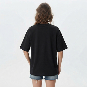 เสื้อยืดโอเวอร์ไซส์ผู้หญิง ผ้าฝ้ายระบายอากาศ ทรงหลวม สไตล์ลำลอง เสื้อยืดสตรีทแวร์ผู้หญิง สวมใส่สบาย เสื้อยืดสำหรับใส่ทุกวัน - Product Image 2