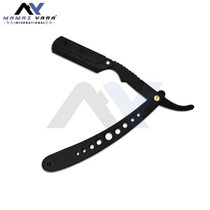 Rasoir manuel professionnel ergonomique en acier inoxydable pliable à lame droite avec verrouillage pivotant pour barbier - Product Image 5