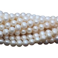 Perles d'eau douce naturelles lisses de 6 mm de qualité supérieure, 13 brins, évaluation par un tiers, Ravab Gems Jewels, fabrication de bijoux
