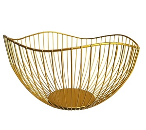 Newly Stylish Kitchen Ware <b>Fruits</b> <b>Storage</b> Container Metal Basket Newly Design Top Selling Custom Large Size Table Ware Party Use - Product Image 2