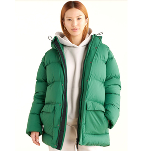High Quality Women Puffer Jacket Print Logo Plain Dyed Polyester/Nylon Breathable Eco-Friendly Plus Size Hooded Quick Dry Winter - Product Image 4