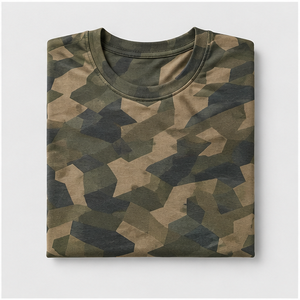 T-shirt à manches courtes pour homme en coton vert cèdre imprimé camouflage à motif brisé MTS-CAMO-0041 - Product Image 5