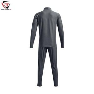 Conjunto Deportivo Personalizado para Hombre, Pantalón Jogger Ajustado Gris y Camiseta de Algodón de Alta Calidad, Traje Deportivo con Rayas Transpirable para Invierno - Product Image 6