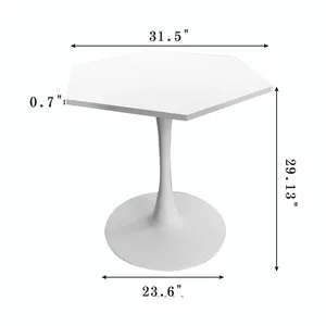 Minimalist <b>White</b> <b>Round</b> Iron Coffee <b>Table</b> Modern Geometric Design Wedding Party Indoor Living Room Furniture Durable Floor Mount - Product Image 2